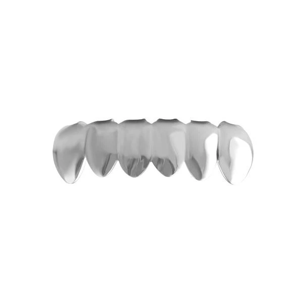 #1 Style Bottom Grille Teeth Silver Tone Grillz 1 #1 Style Bottom Grille Teeth Silver Tone Grillz