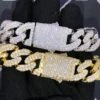 17MM 3D Cuban Link VVS Iced Out Hip Hop Bracelet