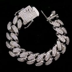 20MM Miami Cuban Link Hip Hop Bling Bling Bracelet -Jewelry Sales Store 20mm miami cuban link hip hop bling bling bracelet white gold 8 hiphopbling 687140