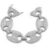24MM Rhodium Marine Link CZ Bling Bling Bracelet