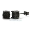 360 Round Black CZ Micro Pave Bling Earrings
