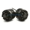 3D Cluster Black CZ Bling Bling Earrings