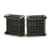 3D Cube CZ Black Bling Bling Earrings