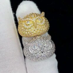 3D Owl VVS Hip Hop Iced Out Ring