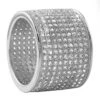 9 Row 360 Eternity Rhodium Bling Bling Ring
