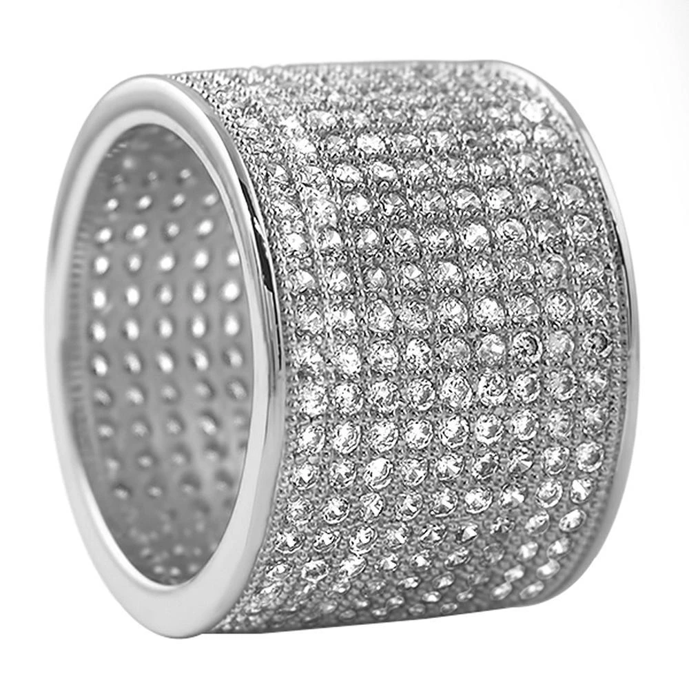 9 Row 360 Eternity Rhodium Bling Bling Ring 1 9 Row 360 Eternity Rhodium Bling Bling Ring