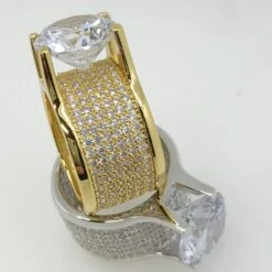 .925 Silver 20ct Solitaire Eternity Band Rhodium CZ Ring -Jewelry Sales Store 925 silver 20ct solitaire eternity band rhodium cz ring hiphopbling 518096