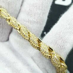 .925 Silver 8MM French Rope CZ Bling Bling Bracelet -Jewelry Sales Store 925 silver 8mm french rope cz bling bling bracelet hiphopbling 872219