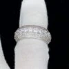 .925 Silver Eternity Layer White Eternity VVS Iced Out Ring