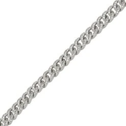 .925 Sterling Silver 6MM CZ Bling Bling Cuban Links Bracelet