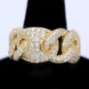 .925 Sterling Silver Cuban Mariner CZ Hip Hop Bling Ring