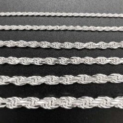 .925 Sterling Silver Diamond Cut Rope Chain / Bracelet 12 .925 Sterling Silver Diamond Cut Rope Chain / Bracelet -Jewelry Sales Store 925 sterling silver diamond cut rope chain bracelet hiphopbling 712166