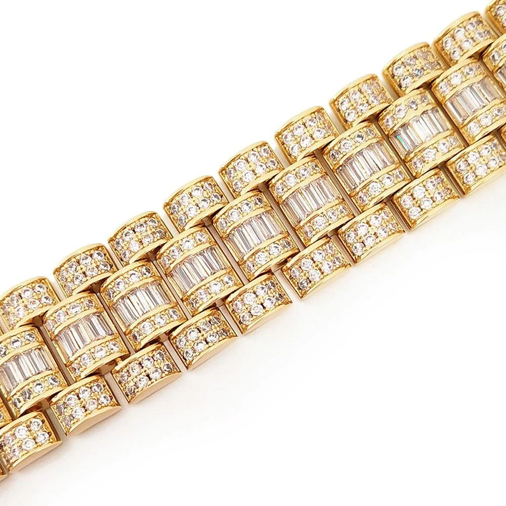 Baguette Custom President Bling Bling Bracelet 1 Baguette Custom President Bling Bling Bracelet