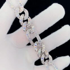 Baguette Figaro Link CZ Iced Out Hip Hop Bracelet 7 Baguette Figaro Link CZ Iced Out Hip Hop Bracelet -Jewelry Sales Store baguette figaro link cz iced out hip hop bracelet hiphopbling 483210