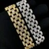 Baguette Jubilee CZ Iced Out Hip Hop Bling Bracelet
