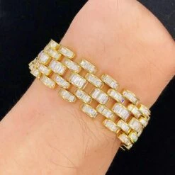 Baguette Jubilee CZ Iced Out Hip Hop Bling Bracelet 7 Baguette Jubilee CZ Iced Out Hip Hop Bling Bracelet -Jewelry Sales Store baguette jubilee cz iced out hip hop bling bracelet hiphopbling 712557