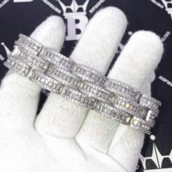 Baguette Jubilee VVS Iced Out Hip Hop Bracelet 12 Baguette Jubilee VVS Iced Out Hip Hop Bracelet -Jewelry Sales Store baguette jubilee vvs iced out hip hop bracelet white gold 7 hiphopbling 708393