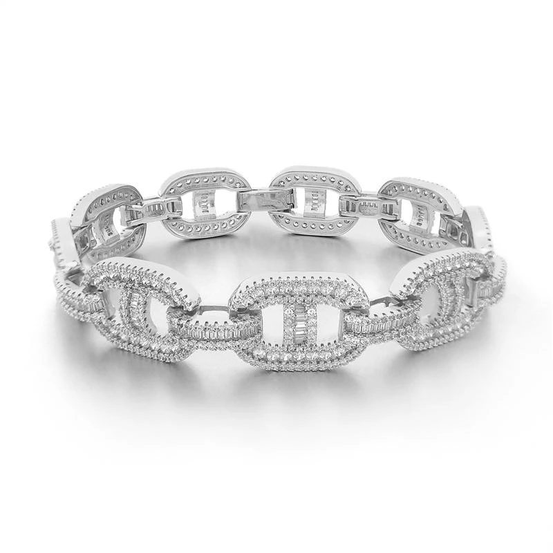 Baguette Mariner CZ Bling Bling Bracelet 6 Baguette Mariner CZ Bling Bling Bracelet - Image 6