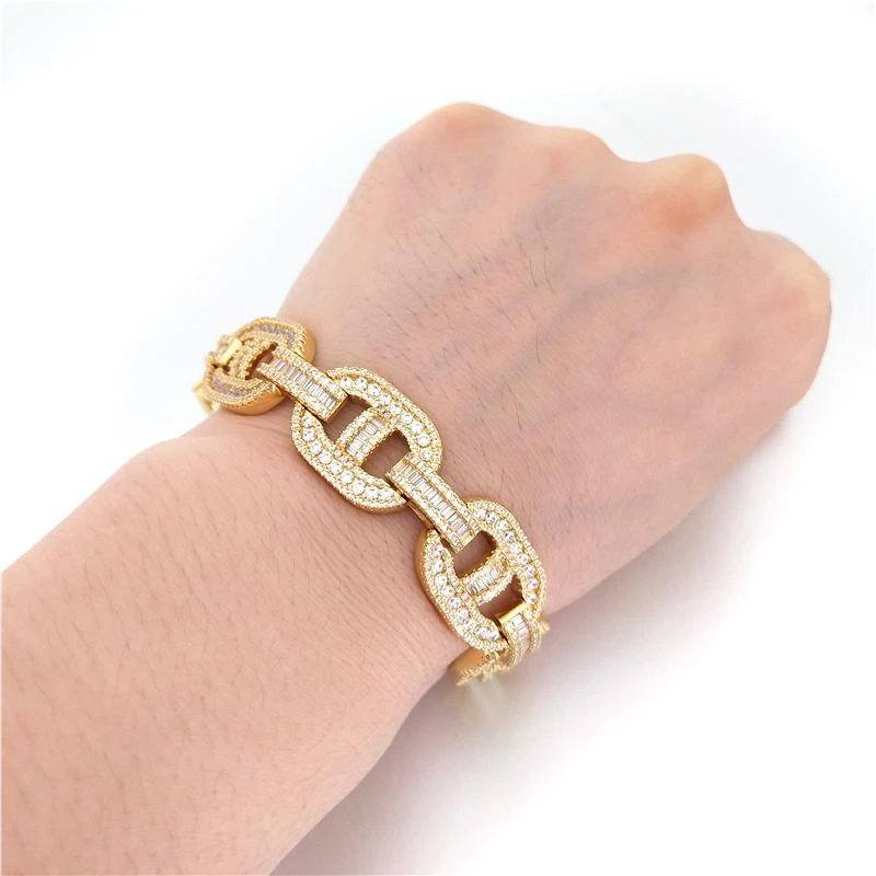 Baguette Mariner CZ Bling Bling Bracelet 4 Baguette Mariner CZ Bling Bling Bracelet - Image 4