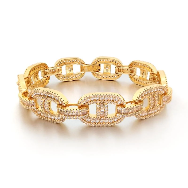 Baguette Mariner CZ Bling Bling Bracelet 5 Baguette Mariner CZ Bling Bling Bracelet - Image 5