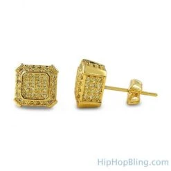 Ballers Lemonade Hip Hop CZ Earrings
