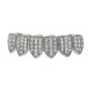 Bling Bling Grillz Silver CZ Bottom Teeth