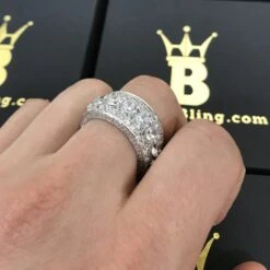 Bling Bling Royal 360 Eternity Band Rhodium CZ Ring -Jewelry Sales Store bling bling royal 360 eternity band rhodium cz ring hiphopbling 931359