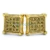 Box CZ Hip Hop Lemonade Iced Out Earrings