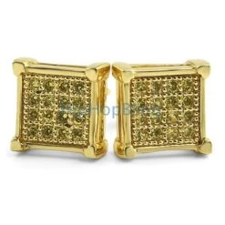 Box CZ Hip Hop Lemonade Iced Out Earrings