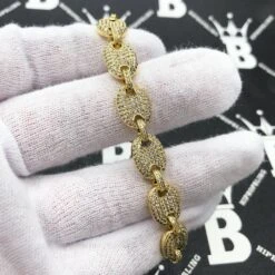 Bubble Mariner Link Iced Out Hip Hop Bracelet -Jewelry Sales Store bubble mariner link iced out hip hop bracelet hiphopbling 296473