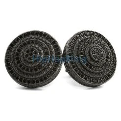BullsEye Jumbo Bling Bling Earrings Black CZ Micro Pave