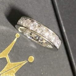 Channel Eternity Band CZ Bling Bling Ring In Rhodium -Jewelry Sales Store channel eternity band cz bling bling ring in rhodium hiphopbling 838700