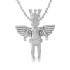 Cherub Angel Wearing Crown Hip Hop Pendant