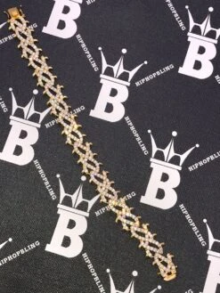 Crown Of Thorns VVS CZ Iced Out Hip Hop Bracelet -Jewelry Sales Store crown of thorns vvs cz iced out hip hop bracelet hiphopbling 319188