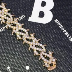 Crown Of Thorns VVS CZ Iced Out Hip Hop Bracelet -Jewelry Sales Store crown of thorns vvs cz iced out hip hop bracelet hiphopbling 525927