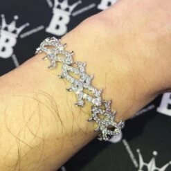 Crown Of Thorns VVS CZ Iced Out Hip Hop Bracelet -Jewelry Sales Store crown of thorns vvs cz iced out hip hop bracelet hiphopbling 785393