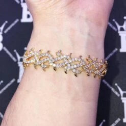 Crown Of Thorns VVS CZ Iced Out Hip Hop Bracelet -Jewelry Sales Store crown of thorns vvs cz iced out hip hop bracelet hiphopbling 909977