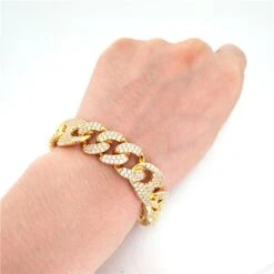 Cuban Mariner 15MM CZ Bling Bling Bracelet -Jewelry Sales Store cuban mariner 15mm cz bling bling bracelet hiphopbling 182398