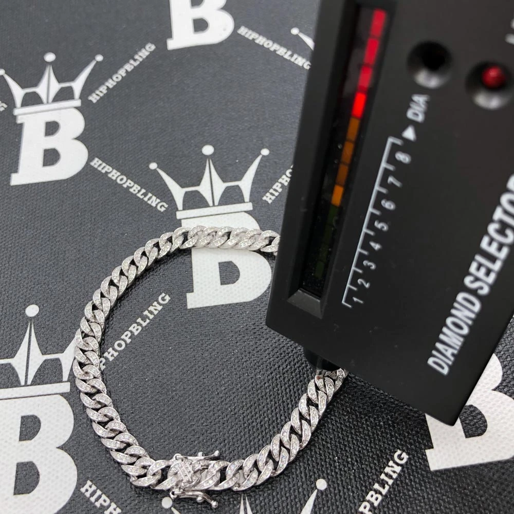 Cuban Moissanite Bracelet 6MM Iced Out .925 Sterling Silver 1 Cuban Moissanite Bracelet 6MM Iced Out .925 Sterling Silver