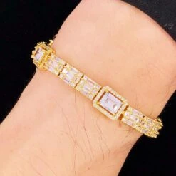 Custom Baguette Cluster Link Hip Hop Iced Out Bracelet 8 Custom Baguette Cluster Link Hip Hop Iced Out Bracelet -Jewelry Sales Store custom baguette cluster link hip hop iced out bracelet hiphopbling 899931