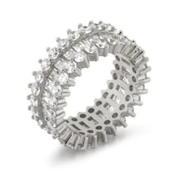 Front Page -Jewelry Sales Store custom baguettes cz chunky ice eternity bling bling ring in rhodium 7 hiphopbling 952139