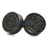 Custom Black 3D Circle CZ Bling Bling Earrings