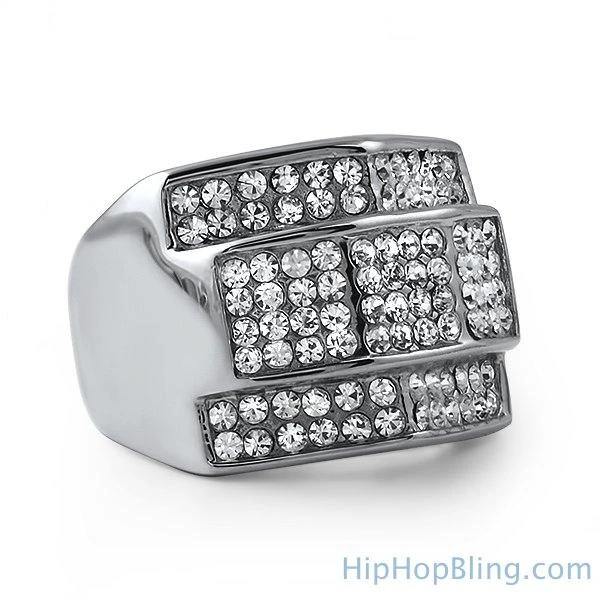 Custom Made Iced Out Stainless Steel Ring 1 Custom Made Iced Out Stainless Steel Ring