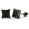 Double Kite M Black CZ Micro Pave Earrings