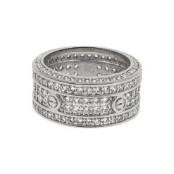 Eternity Band Flathead CZ Rhodium Bling Bling Ring