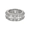 Exotic Baguette Princess Eternity Band Rhodium Bling CZ Ring