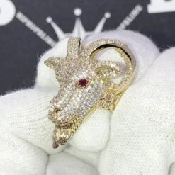 GOAT Iced Out Hip Hop Bling Ring