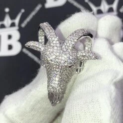 GOAT Iced Out Hip Hop Bling Ring -Jewelry Sales Store goat iced out hip hop bling ring hiphopbling 878721