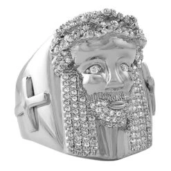 Iced Out Jesus Piece Cross Ring