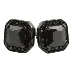 Iced Princess Black CZ Earrings